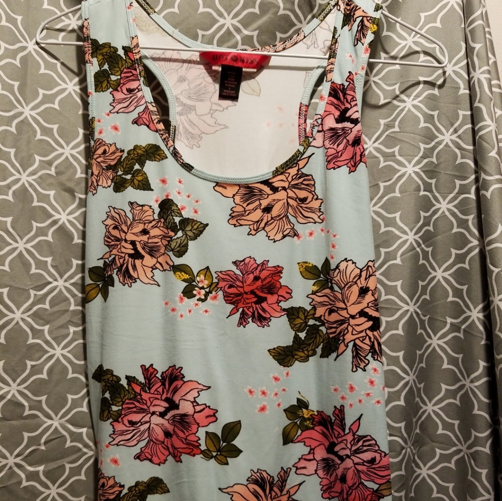 Light blue with flowers tank